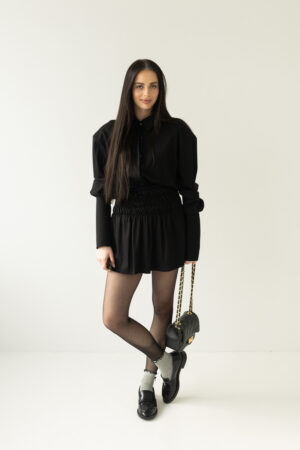 Komplet: koszula i spódniczka, w kolorze czarnym (rozmiar S)