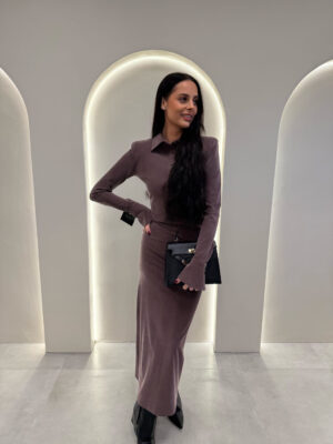 Sukienka BELLUCI - dopasowana, elastyczna, długość maxi